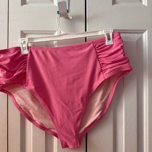Pink High-Waisted Bikini Bottoms Plus size